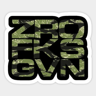 Zero Fucks Given - Tiger Print Camo Style Sticker